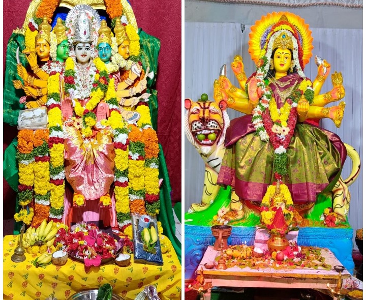 రెండో రోజు గాయత్రి దేవిగా అమ్మ దర్శనం