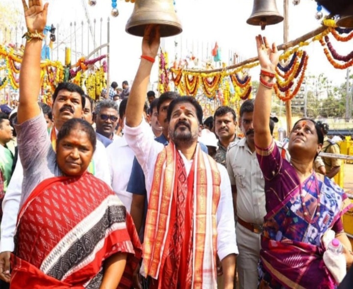 మేడారంలో వనదేవతలను దర్శించుకున్న సీఎం,మంత్రులు