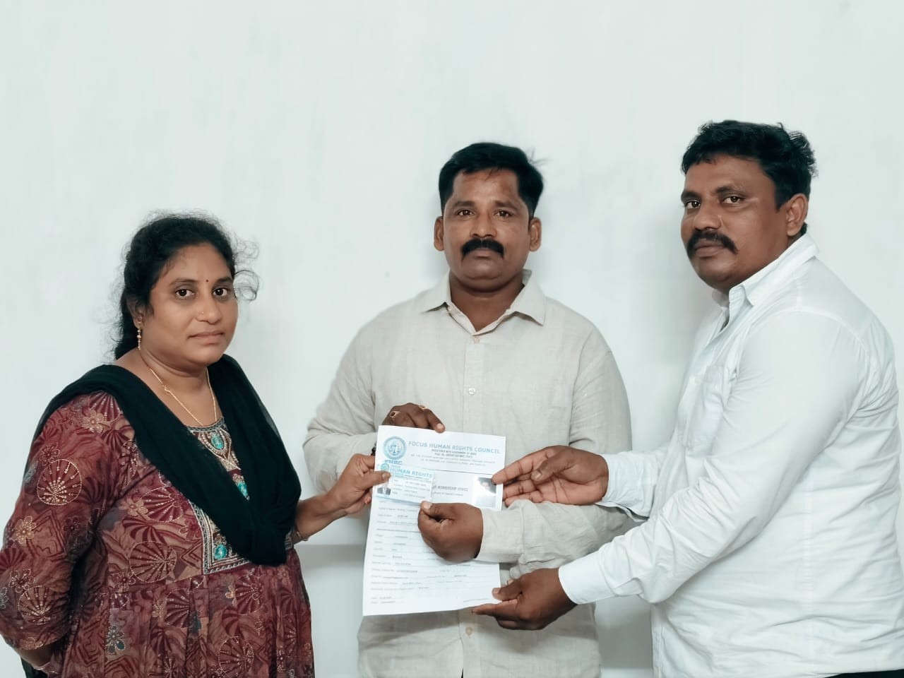ఫోకస్ హ్యూమన్ రైట్స్ జిల్లా అధ్యక్షులుగా పైడిరాజు