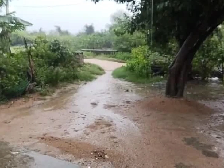 నర్వ మండలంలో మోస్తరు వర్షం