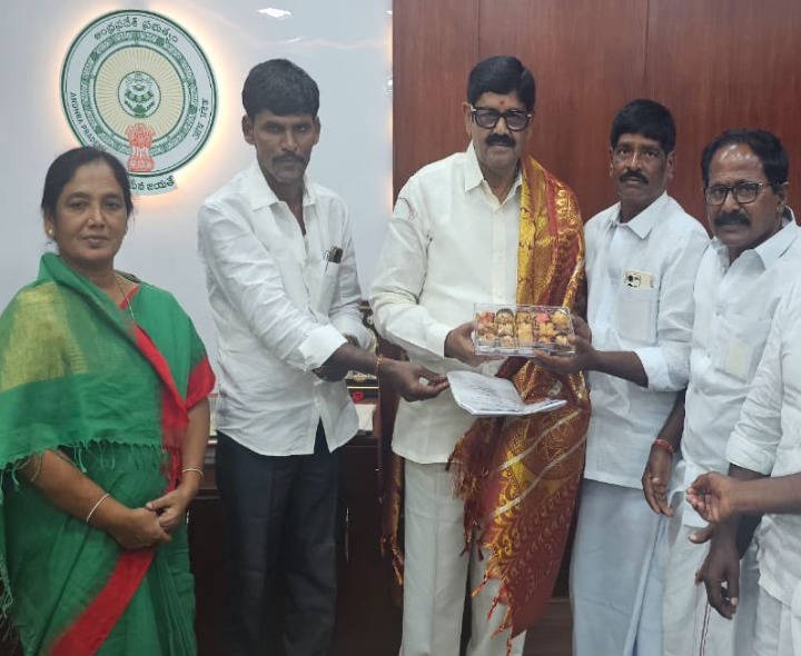 మంత్రిని సన్మానించిన రాప్తాడు నాయకులు