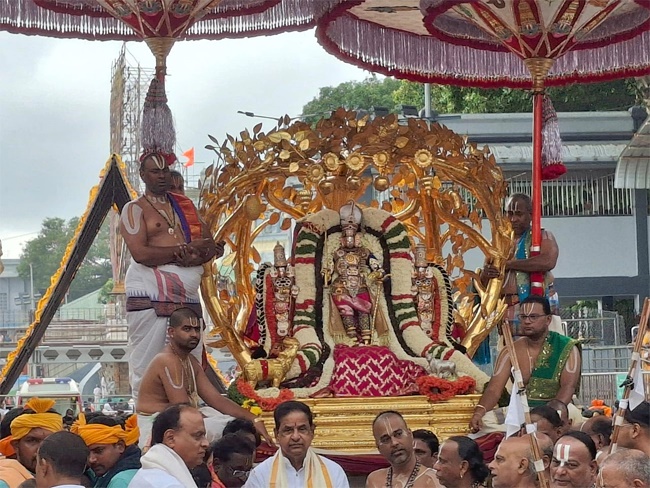 శ్రీవారికి ఘనంగా కల్పవృక్ష వాహన సేవ