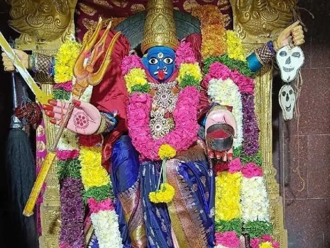 మహాకాళిగా అలంకారంలో దర్శనమిచ్చిన వాసవి అమ్మవారు