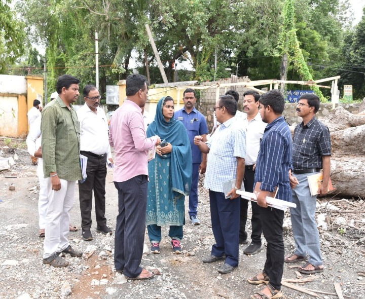 ఆర్.ఓ.బి పనులు పరిశీలించిన కలెక్టర్