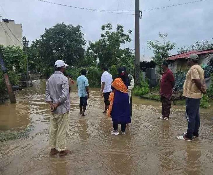 పెద్దకొట్టాల లోతట్టు ప్రాంతాల్లో అధికారుల పర్యటన