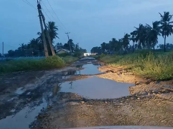 నరకప్రాయంగా పెదకాపవరం క్రొవ్విడి రహదారి