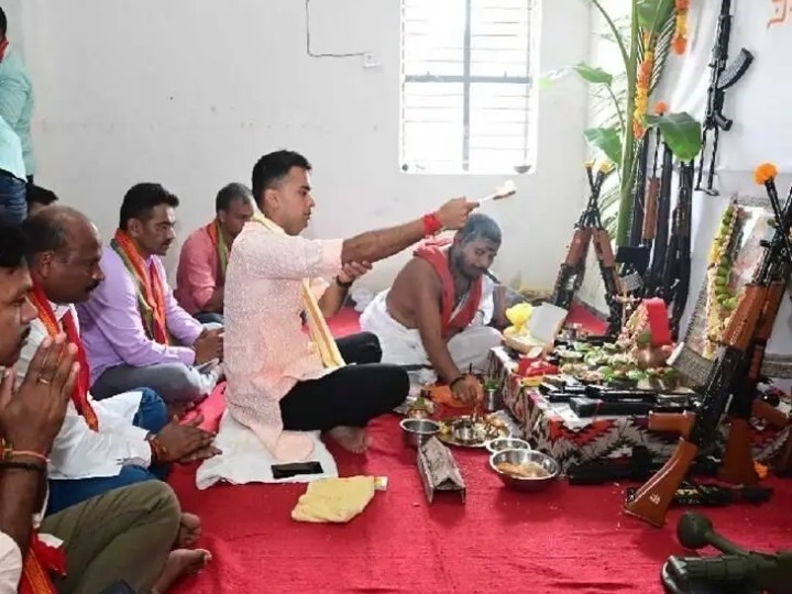 ఆయుధపూజలో ఆదిలాబాద్ SP