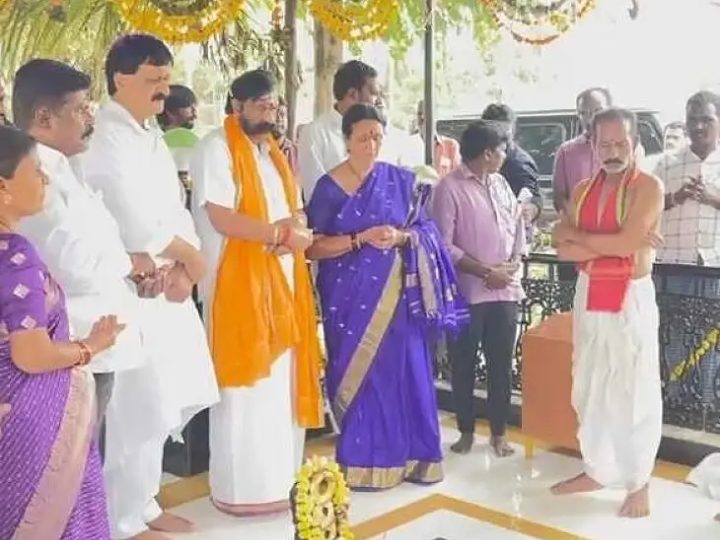 జన్నేపల్లిలో మాజీ ఎమ్మెల్యే మైనంపల్లి పూజలు