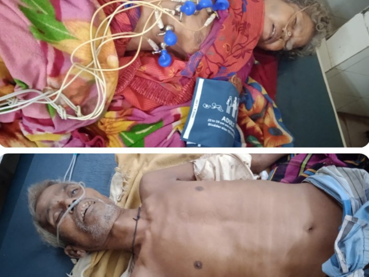 ఇల్లు కూలి వృద్ధ దంపతులు మృతి