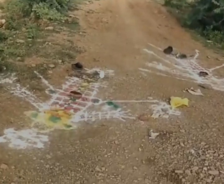గ్రామంలో క్షుద్ర పూజల కలకలం