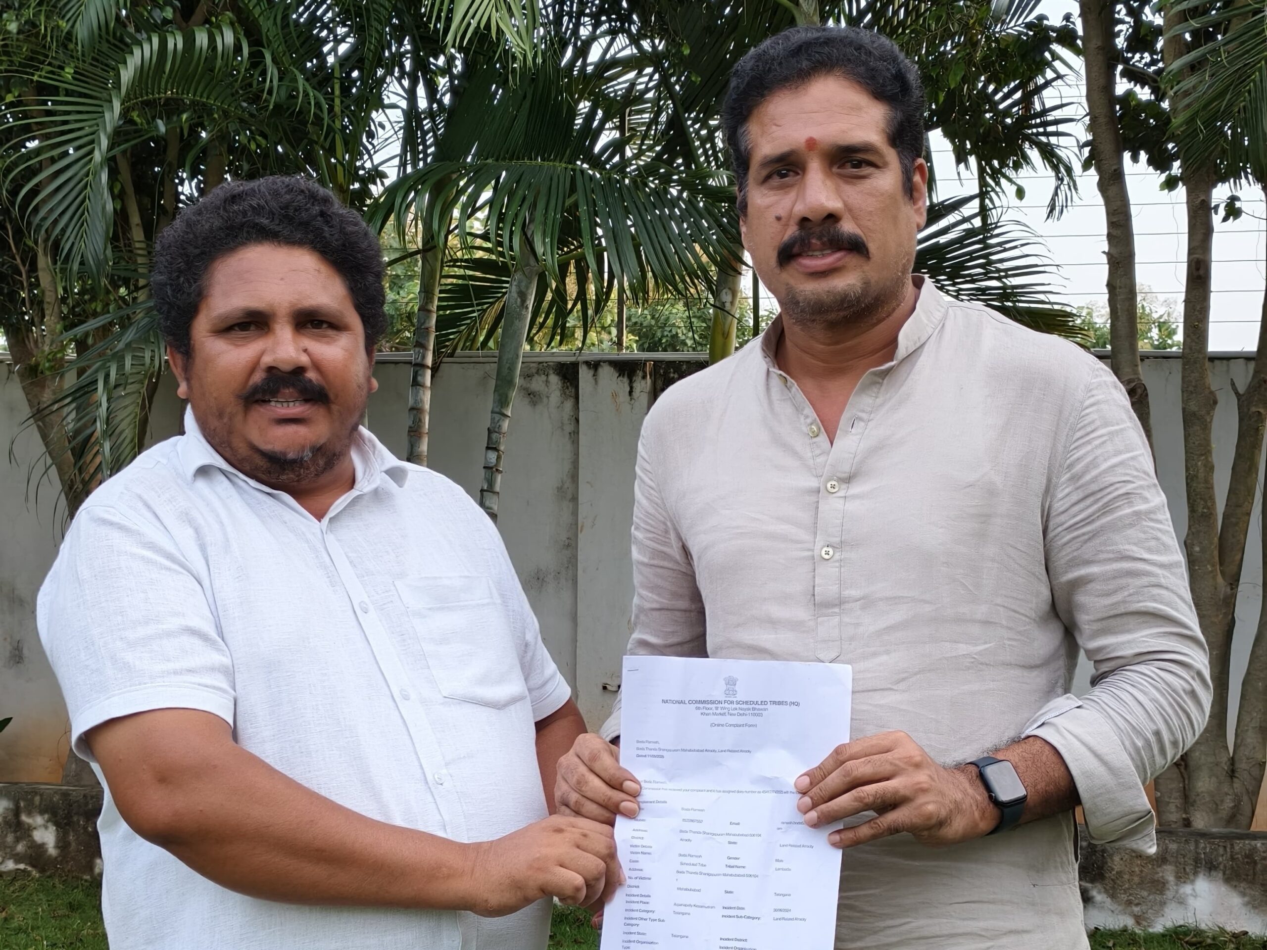 జాతీయ ఎస్టీ కమిషన్ సభ్యుడికి వినతి