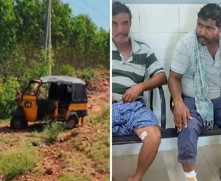 అదుపు తప్పి ఆటో బోల్తా