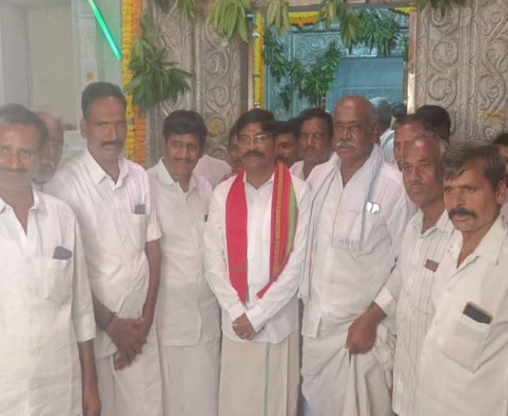 వీరభద్ర స్వామి ఆలయ ప్రారంభోత్సవంలో పాల్గొన్న రంగయ్య