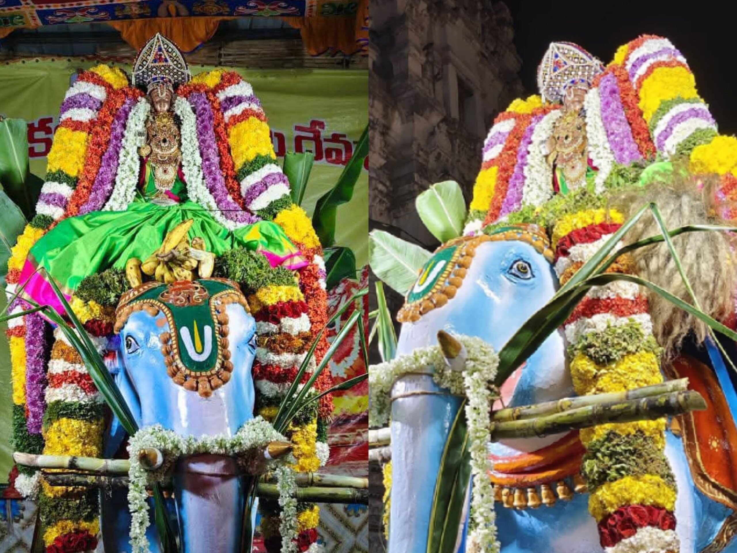 గజవాహనంపై భక్తులకు స్వామివారు దర్శనం