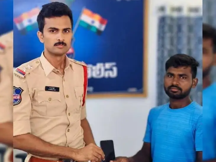 పోగొట్టుకున్న మొబైల్‌ను బాధితుడికి అందజేసిన.. SI