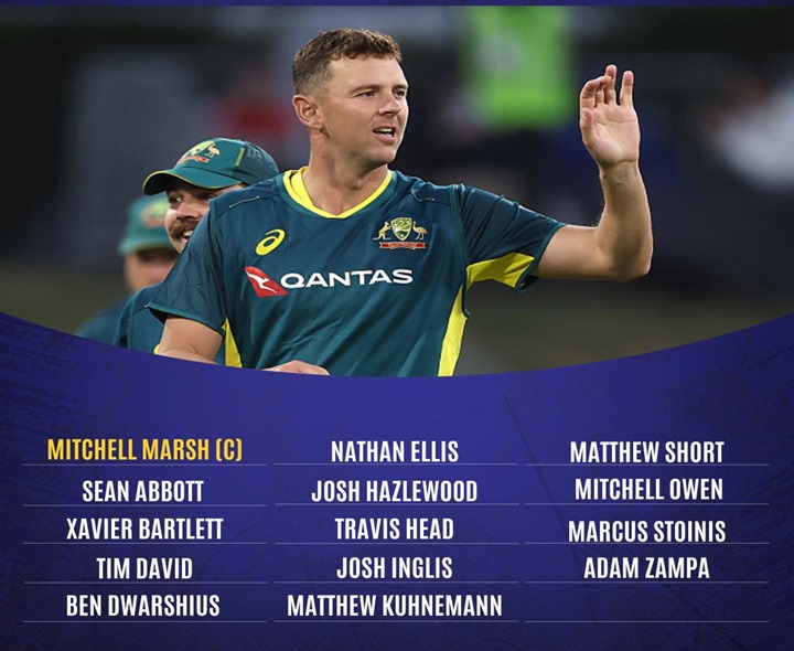 IND vs AUS: ఆస్ట్రేలియా టీ20 స్క్వాడ్‌ ప్రకటన