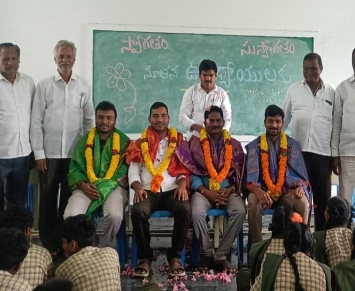 నూతన ఉపాధ్యాయులకు సన్మానం