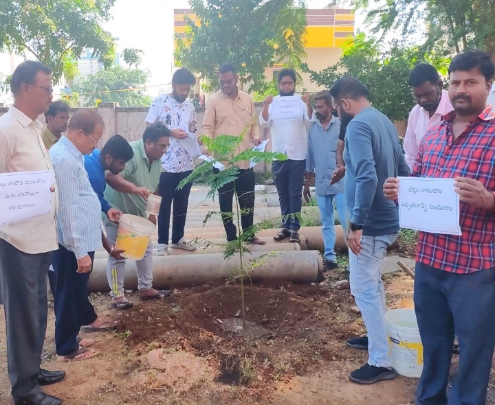 మొక్కలు నాటిన మున్సిపల్ కమిషనర్