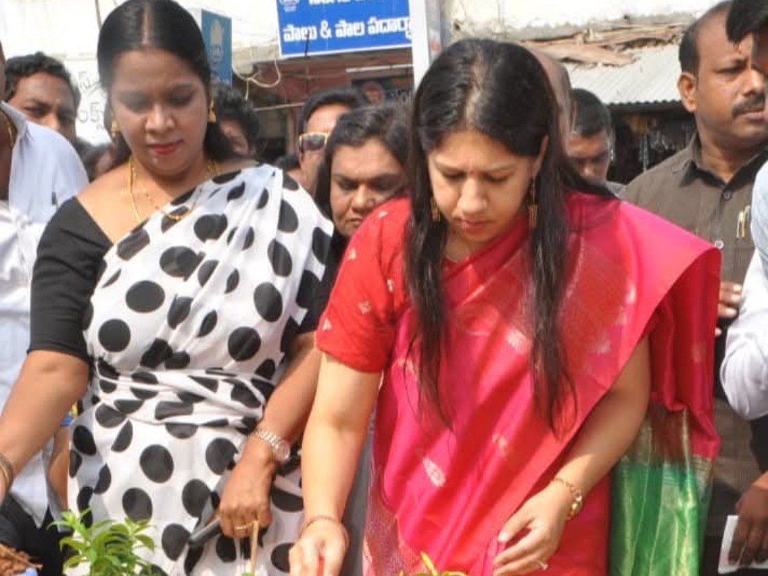 మొక్కలు నాటిన కలెక్టర్