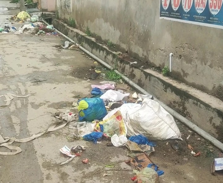 గిద్దలూరులో రోడ్ల పైన పడవేసిన చెత్తా చెదారం