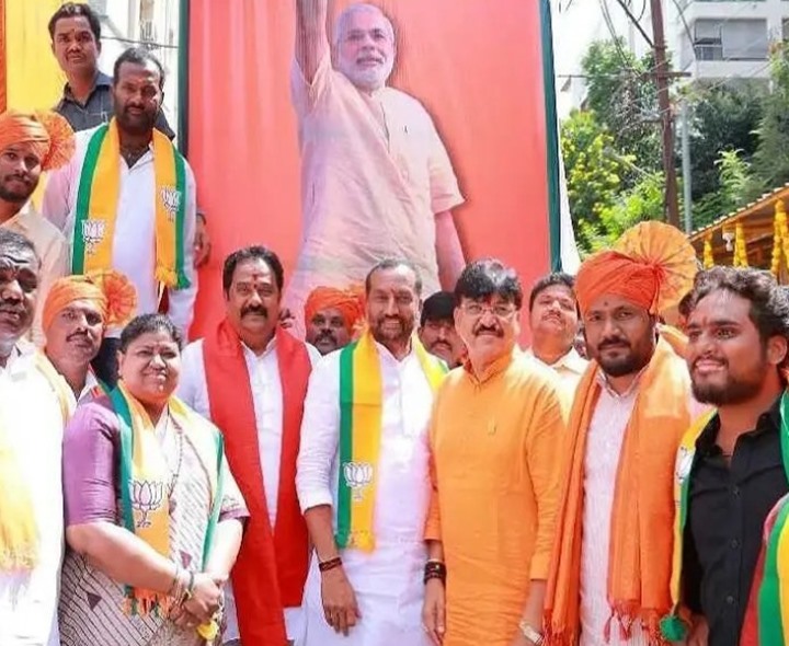 జూబ్లీహిల్స్ బీజేపీ అభ్యర్థి నామినేషన్ ర్యాలీలో ఆర్మూర్ ఎమ్మెల్యే