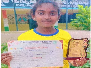 SGF రాష్ట్ర స్థాయి కబడ్డీ పోటీల్లో ప్ర‌తిభచాటిన ఎర్ర‌బెల్లి విద్యార్థిని