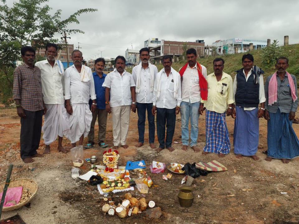 గంగమ్మ గుడికి భూమి పూజ
