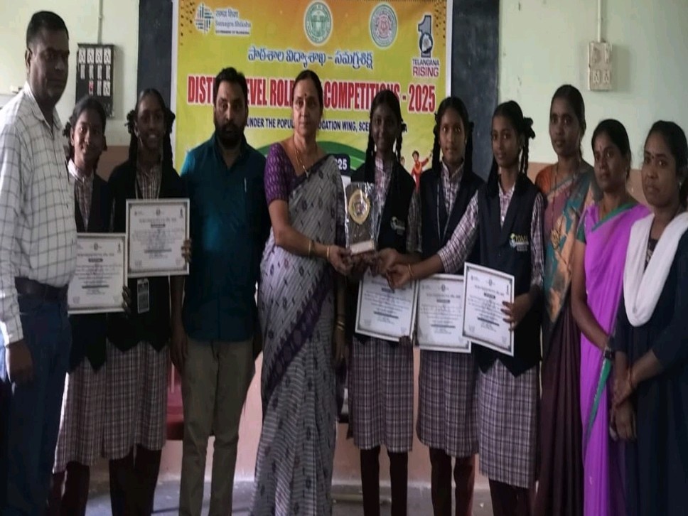 జిల్లాస్థాయి విజేతలుగా మోడల్ స్కూల్ విద్యార్థినిలు