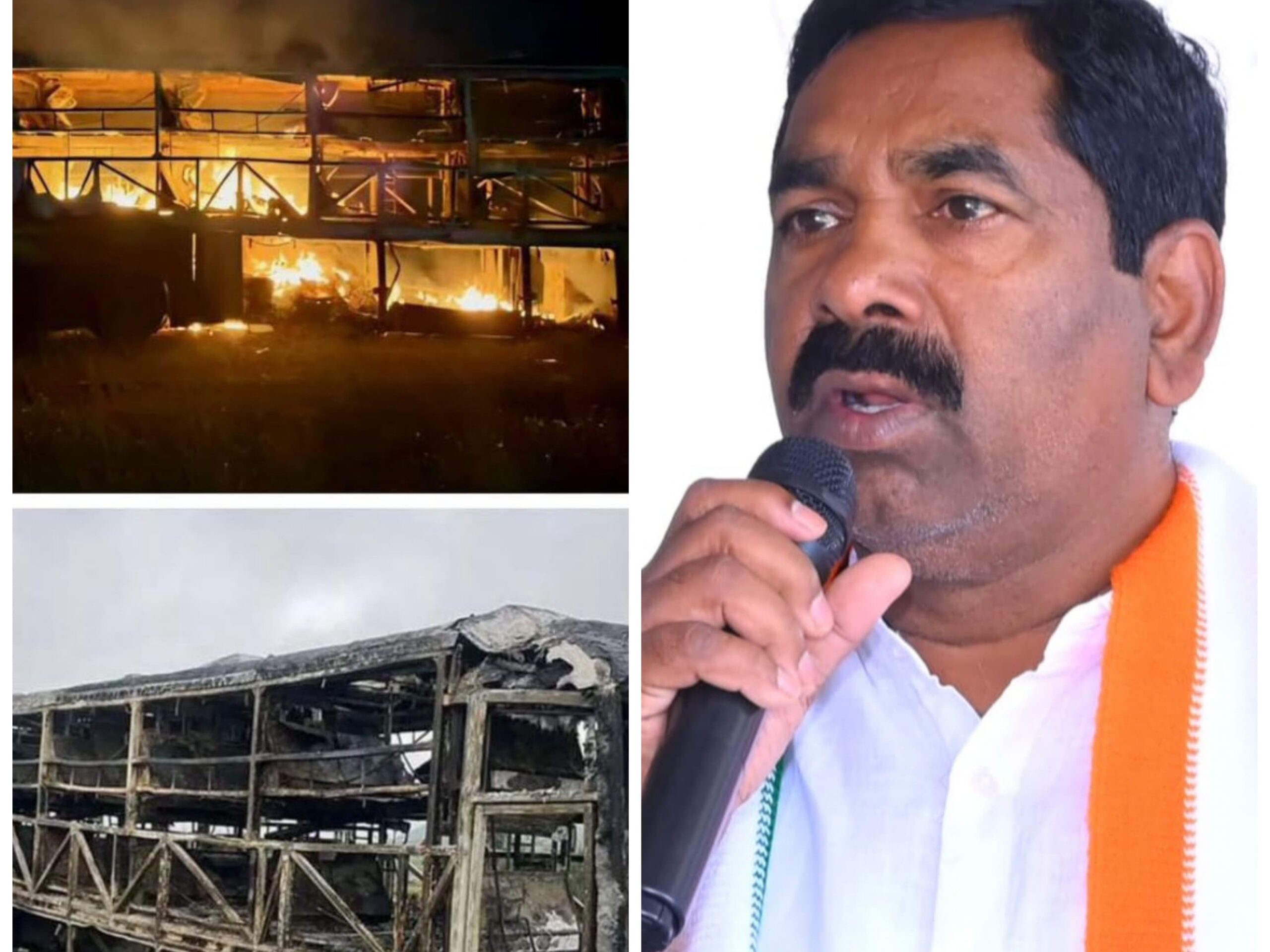బస్సు అగ్నిప్రమాద ఘటనపై ఎమ్మెల్యే  దిగ్భ్రాంతి