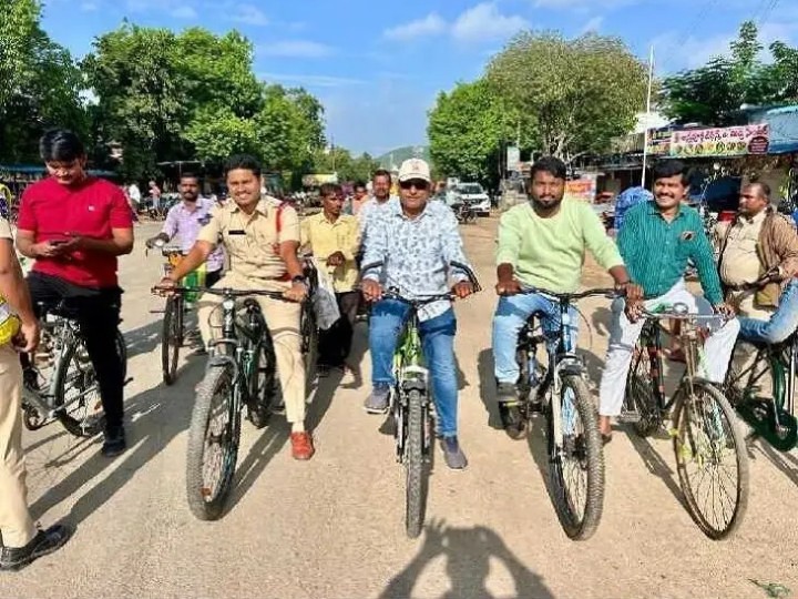 శాంతి భద్రతల కోసం సైకిల్ ర్యాలీ