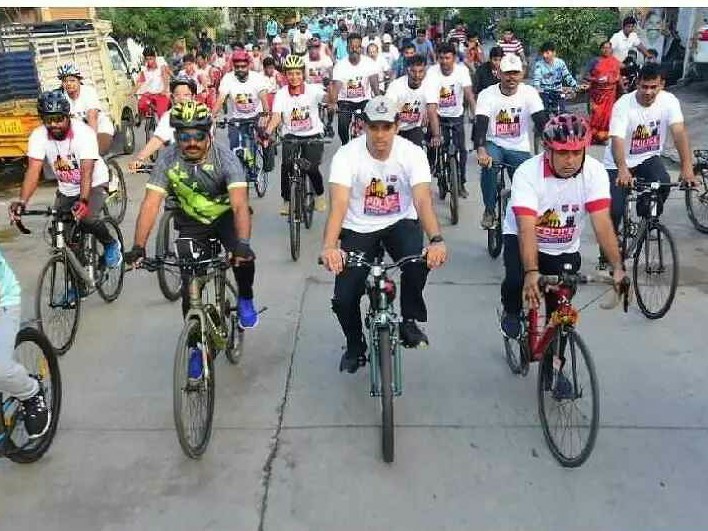 అమరవీరుల సంస్మరణ.. కరీంనగర్‌లో 20 కి.మీ సైకిల్ ర్యాలీ