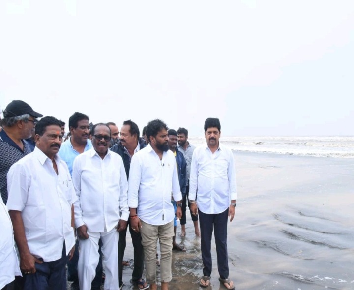 మంగినపూడి బీచ్‌ను పరిశీలించిన మంత్రి