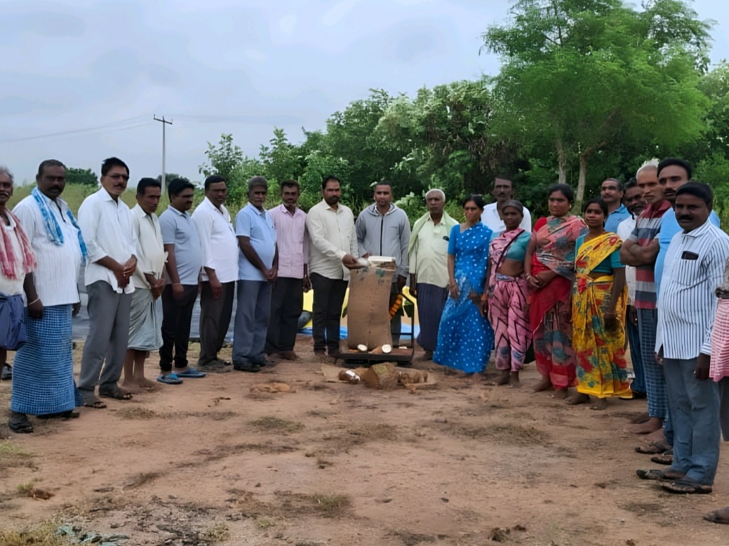 రైతు ఉత్పత్తి దారుల సంస్థ ఆధ్వర్యంలో కొనుగోలు కేంద్రం ప్రారంభం