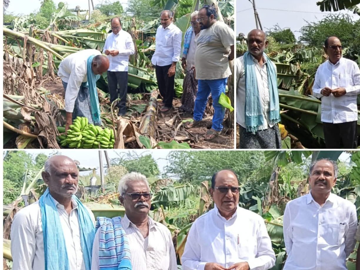 రైతులకు నష్టపరిహారం అందించాలి: దొంతిరెడ్డి