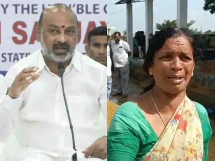 నష్టపోయిన తారవ్వకు కేంద్ర మంత్రి రూ” 50 వేల సాయం