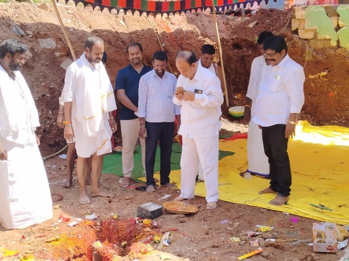 నూతన దేవాలయమును శంకుస్థాపన