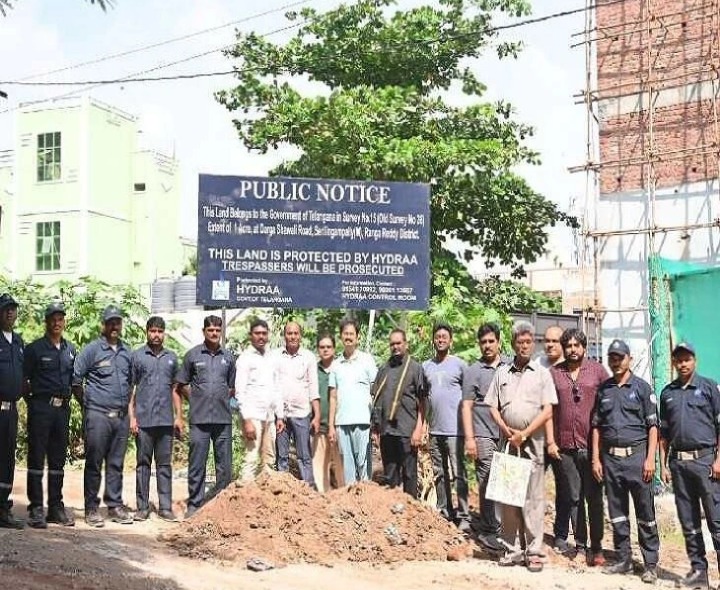 మ‌ణికొండలో రూ.300 కోట్ల విలువైన భూమిని కాపాడిన హైడ్రా