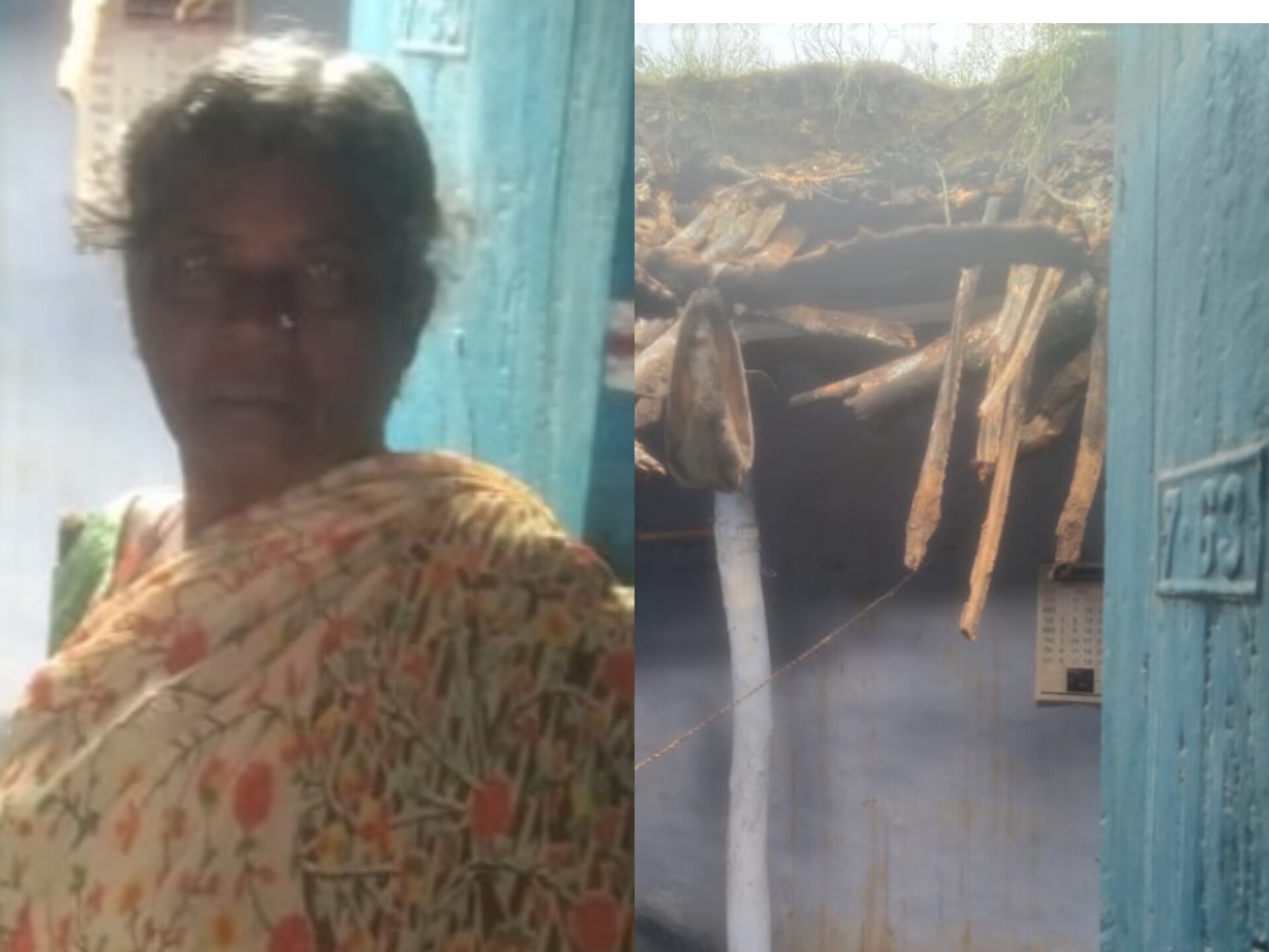 కోసిగిలో భారీ వర్షానికి కూలిపోయిన ఇల్లు