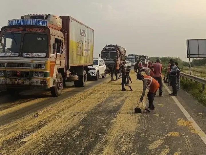 రోడ్డు ప్రమాదంలో ఐదుగురికి గాయాలు