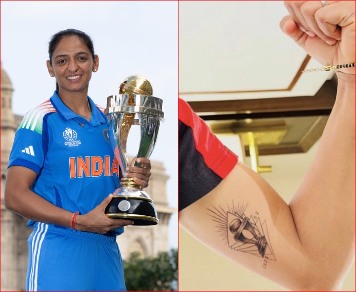 WWC విజయం.. హర్మన్ చేతిపై టాటూ