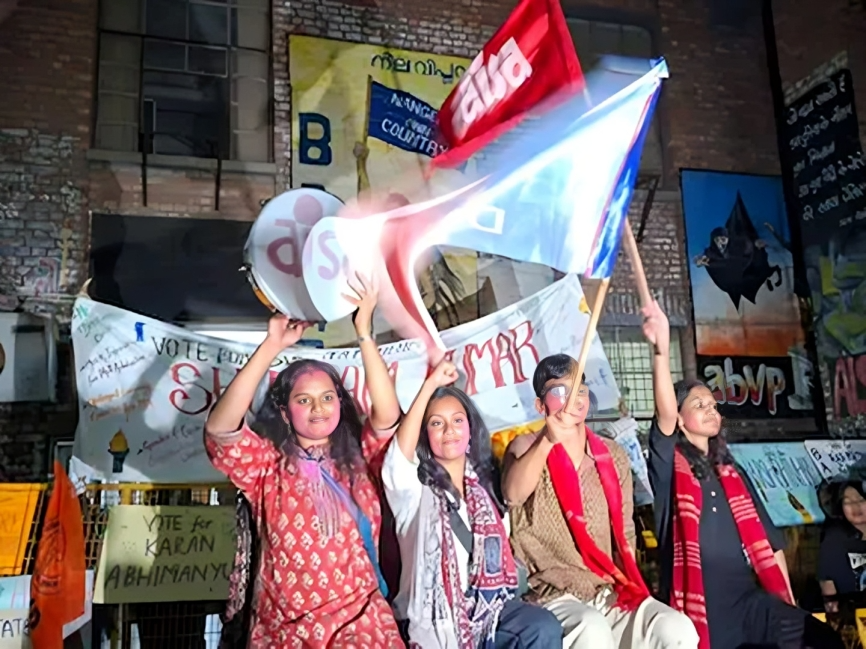 JNUలో లెఫ్ట్ యూనిటీ ఘన విజయం