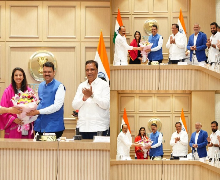 క్రికెటర్లకు మహారాష్ట్ర ప్రభుత్వం సన్మానం