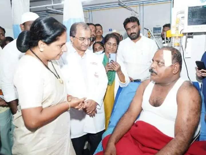 బస్సు ప్రమాద బాధితులను పరామర్శించిన కవిత