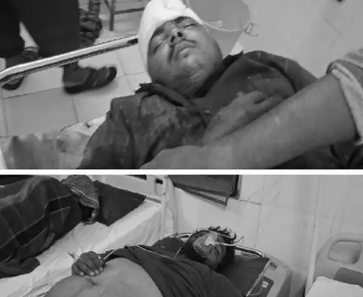 బైక్ అదుపుతప్పి బోల్తా..ఇద్దరికి తీవ్ర గాయాలు