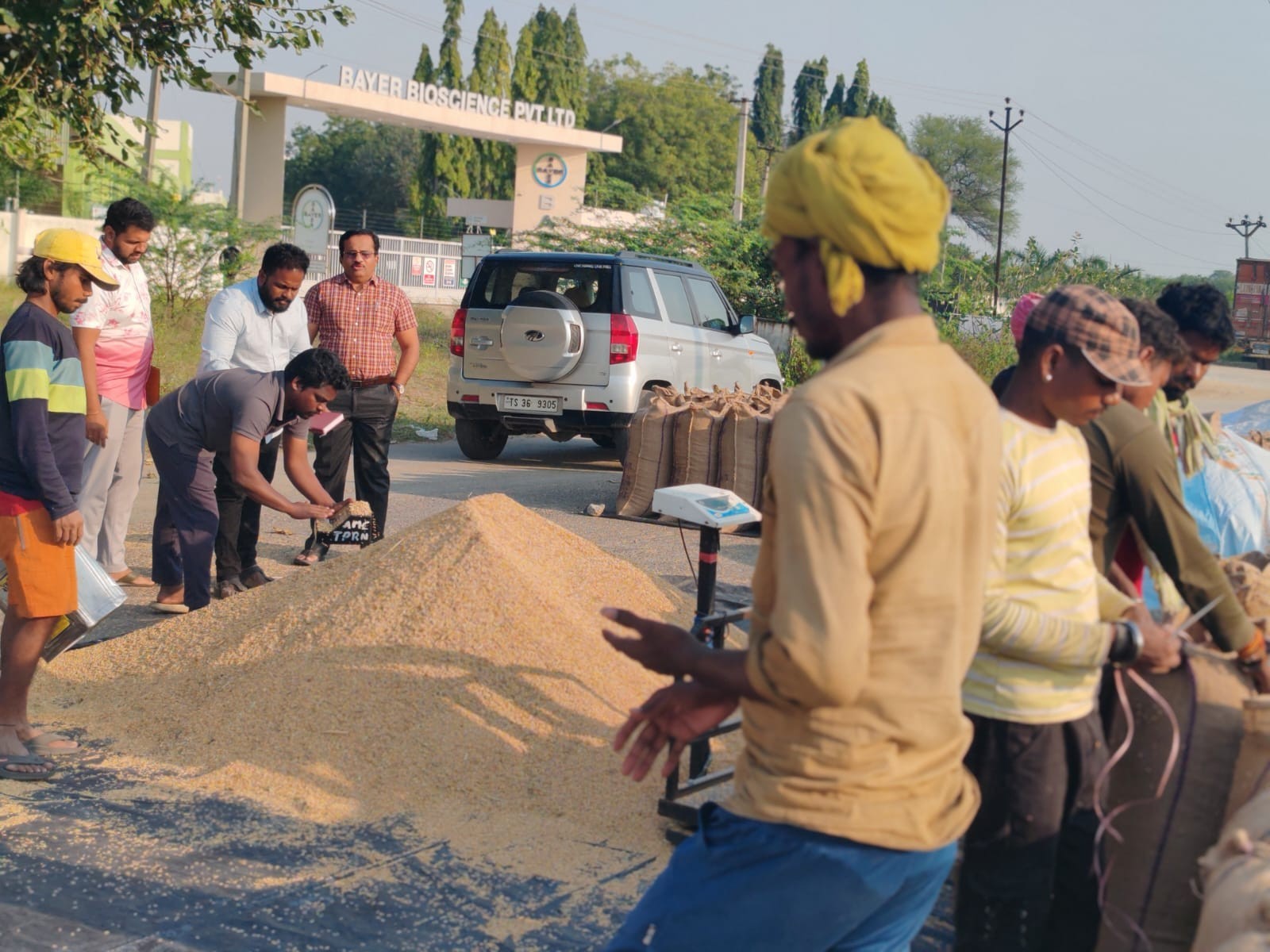 ధాన్యం కొనుగోలు కేంద్రం సందర్శించిన ఆర్డీవో