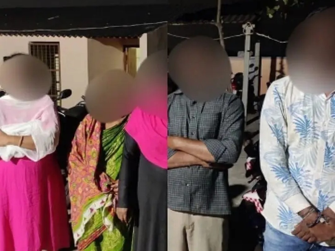 పెదకాకానిలో వ్యభిచార ముఠా అరెస్ట్