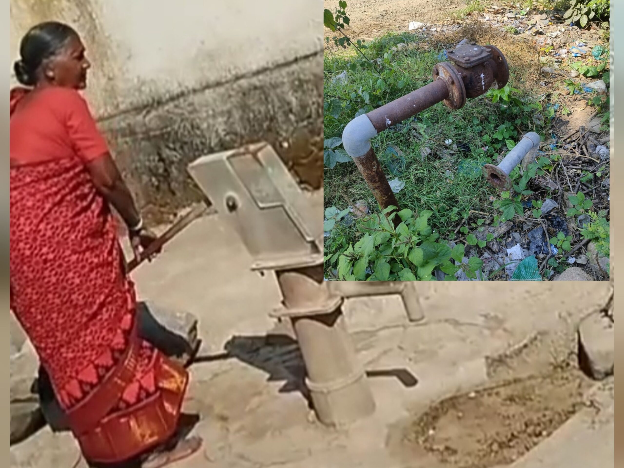 రిపేరుకు నోచుకోని చేతి పంపు, కరెంటు బోరు మోటర్