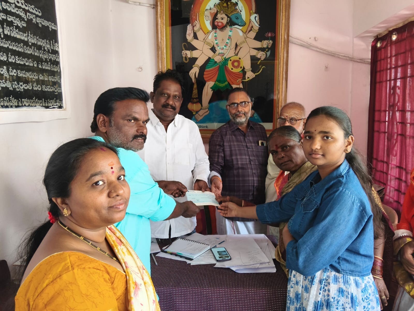 కసాపురం ఆలయ అభివృద్ధికి విరాళం