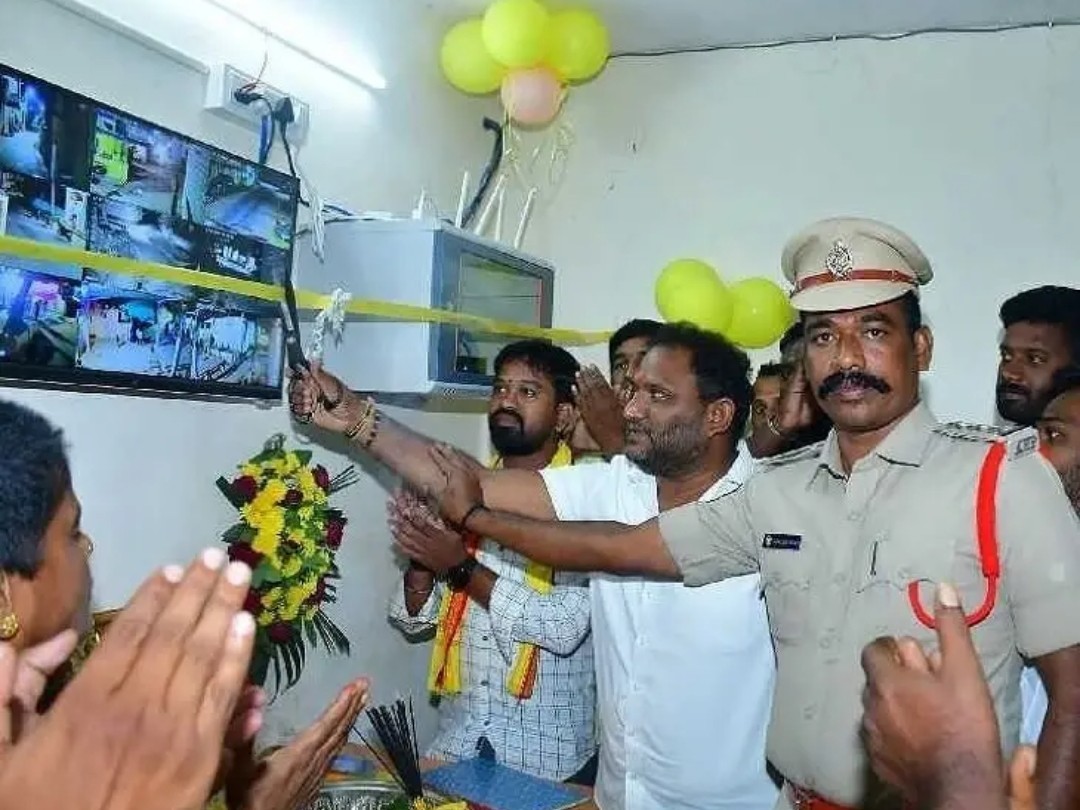 గ్రామంలో CC కెమెరాలను ప్రారంభించిన MLC