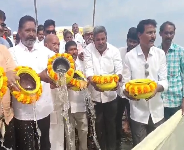 వెలుగోడు రిజర్వాయర్‌లో చేప పిల్లలు విడుదల..!